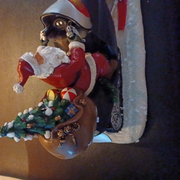 BNIB Roman's Amusement Musical light up Santa on his motorcycle - Picture 5 of 7